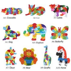 LEARNING EDUCATION 4 WOODEN PUZZLE FOR KIDS